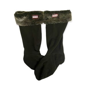 Hunter Boots Fur-trim Socks Inserts (Like New)